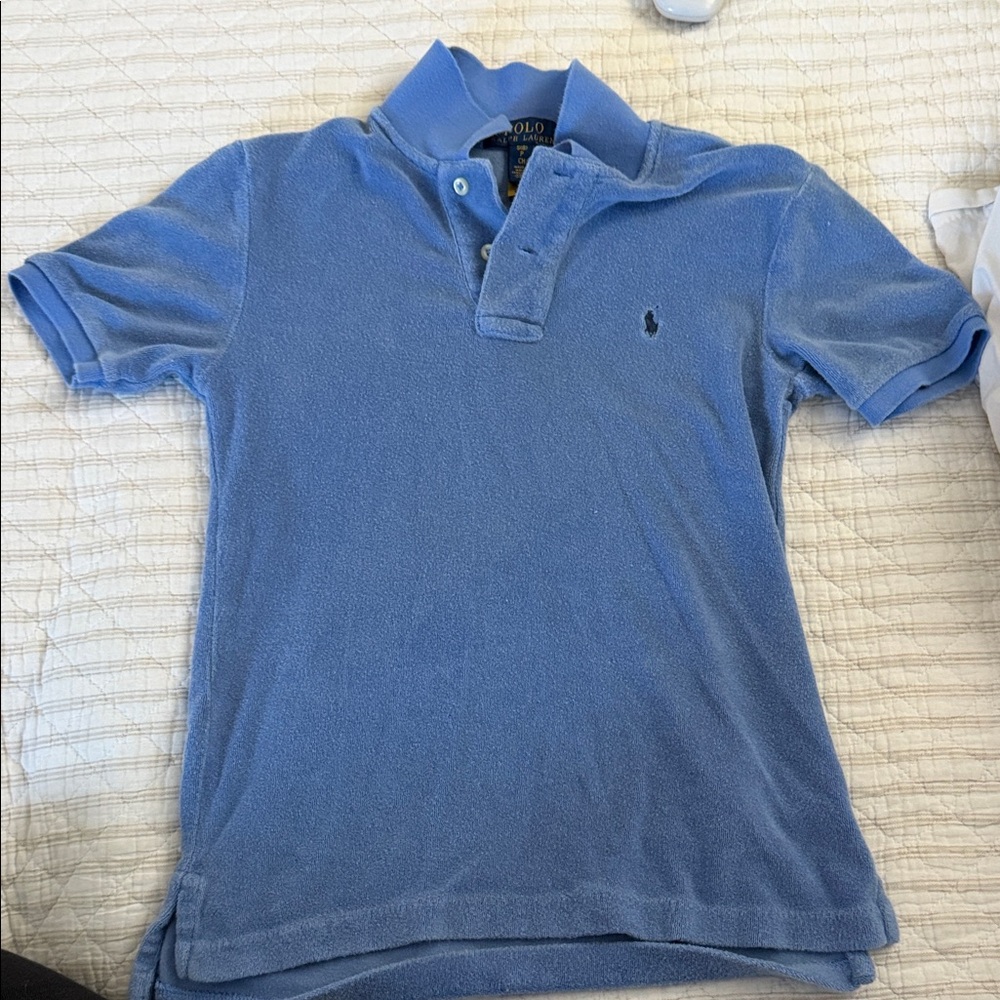 Polo by Ralph Lauren Kids Sky terry cloth Blue Polo Shirt